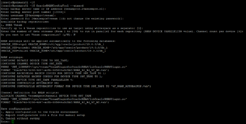 Best practices Veeam Oracle RMAN plugin — screenshot 1