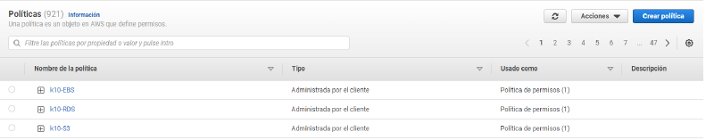 How to install Kasten K10 on AWS EKS — screenshot 3