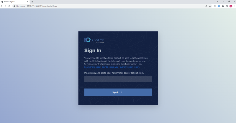 How to install Kasten K10 on Azure AKS — screenshot 6