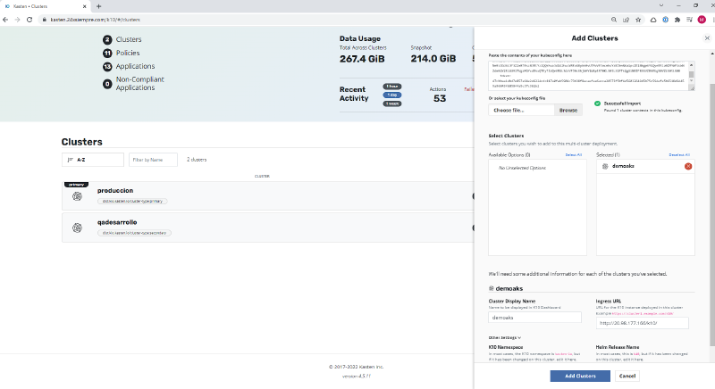How to install Kasten K10 on Azure AKS — screenshot 8
