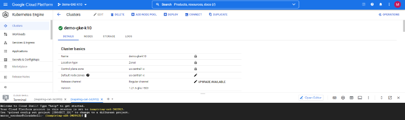 How to install Kasten K10 at Google GKE