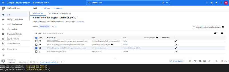 How to install Kasten K10 at Google GKE — screenshot 5