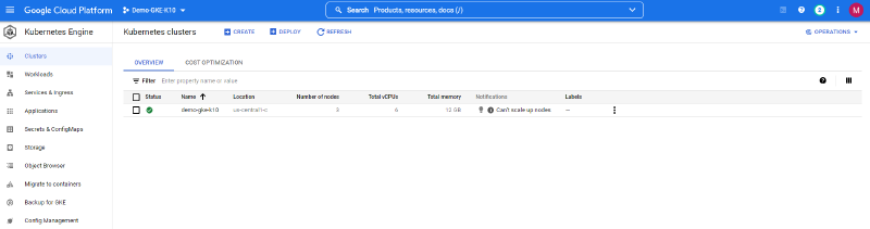 How to install Kasten K10 at Google GKE — screenshot 2