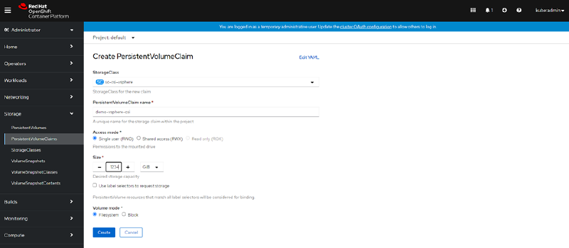 How to Install vSphere CSI Driver on RedHat OpenShift 4.x — screenshot 13