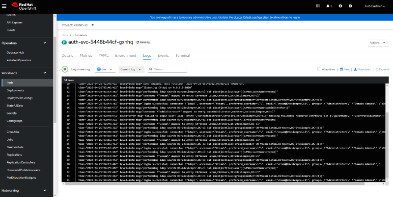How to Integrate Active Directory with Kasten K10 and OpenShift — screenshot 11