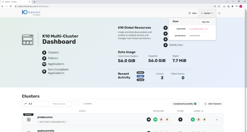 Kasten RBAC Multi-Tenant Multi-Cluster Keycloak – 2 — screenshot 4