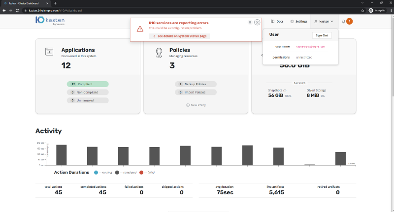 Kasten RBAC Multi-Tenant Multi-Cluster Keycloak – 2 — screenshot 12