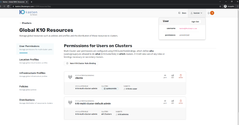 Kasten RBAC Multi-Tenant Multi-Cluster Keycloak – 3 — screenshot 7