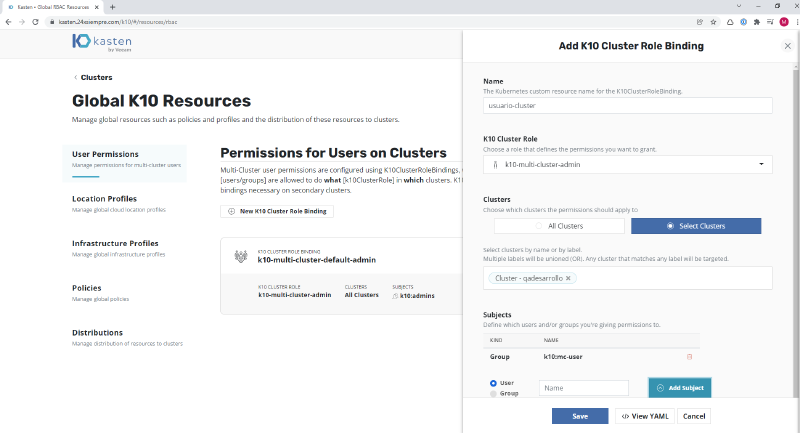 Kasten RBAC Multi-Tenant Multi-Cluster Keycloak – 3 — screenshot 13