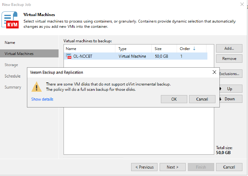 Protecting Oracle KVM with Veeam — screenshot 22