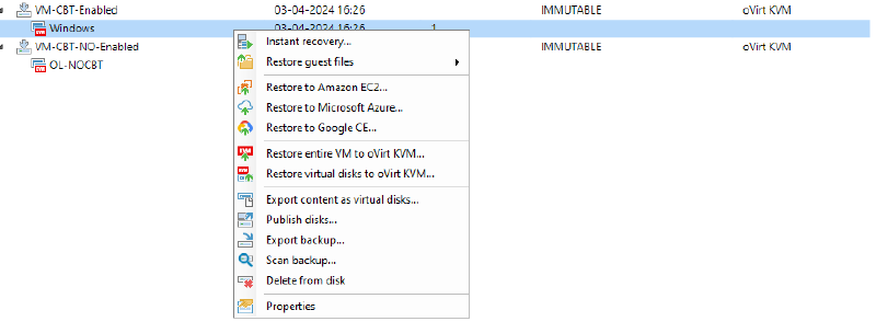Protecting Oracle KVM with Veeam — screenshot 24