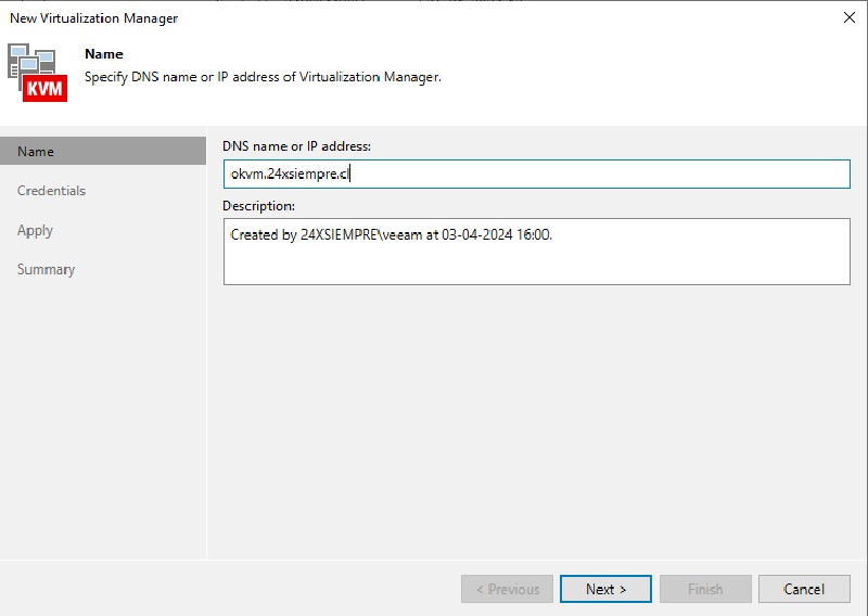 Protecting Oracle KVM with Veeam — screenshot 6