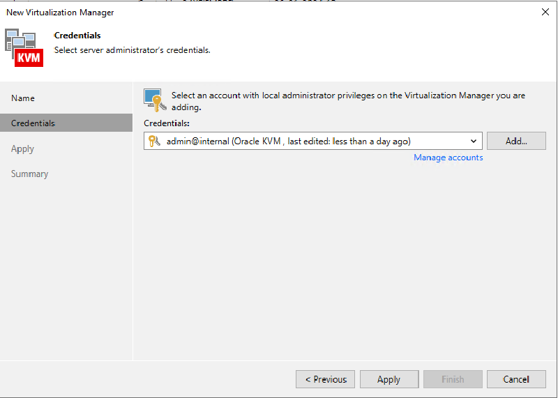 Protecting Oracle KVM with Veeam — screenshot 7