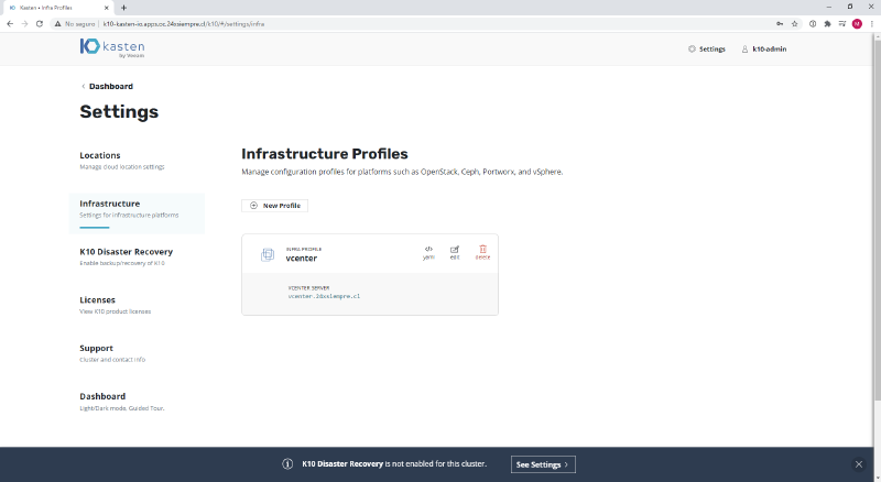 Red Hat OpenShift in vSphere with Kasten — screenshot 19