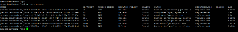Red Hat OpenShift in vSphere with Kasten — screenshot 6