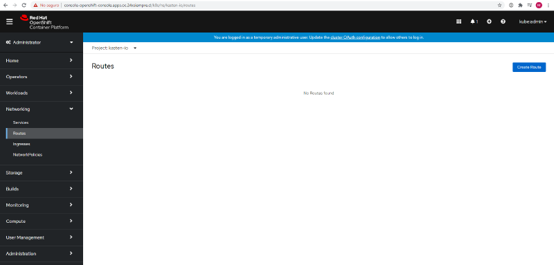 Red Hat OpenShift in vSphere with Kasten — screenshot 9