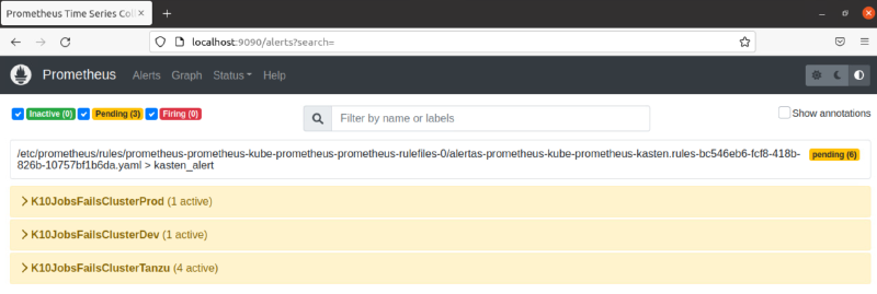 Configure Email Alerts in Kasten K10 — imagen