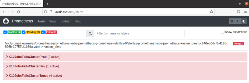 Configure Email Alerts in Kasten K10 — imagen