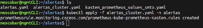 Configure Email Alerts in Kasten K10 — imagen