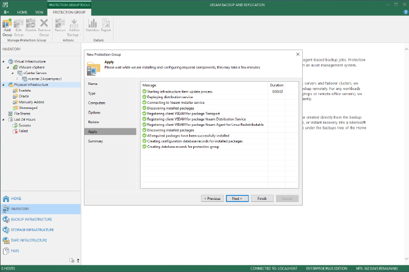 Veeam Agent Linux - Oracle Linux / Exadata — screenshot 1