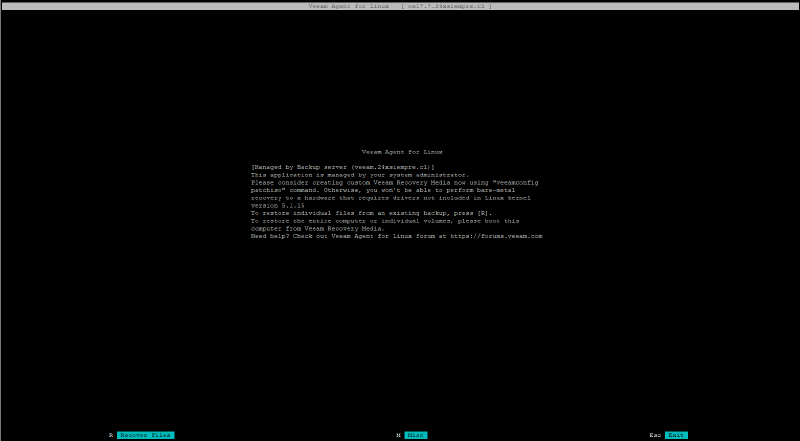 Veeam Agent Linux - Oracle Linux / Exadata — screenshot 4