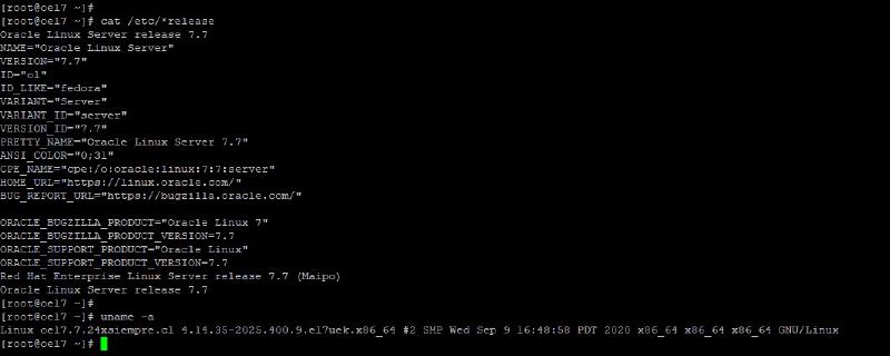 Veeam Agent Linux - Oracle Linux / Exadata — oracle liunx 7 7