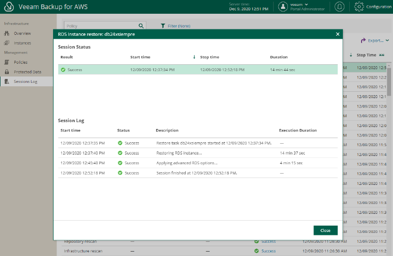Veeam Backup for AWS v3 — screenshot 23