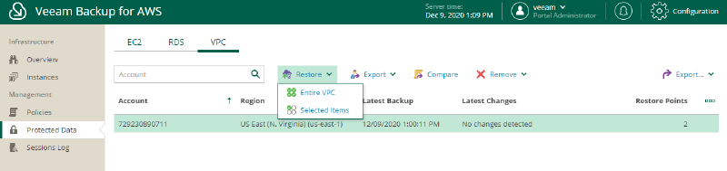 Veeam Backup for AWS v3 — screenshot 32