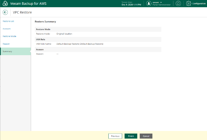 Veeam Backup for AWS v3 — screenshot 37