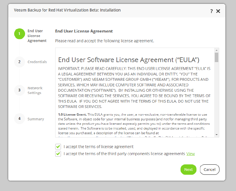 Veeam Backup for Red Hat Virtualization — screenshot 15