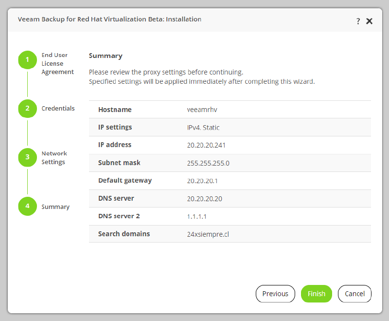 Veeam Backup for Red Hat Virtualization — screenshot 18