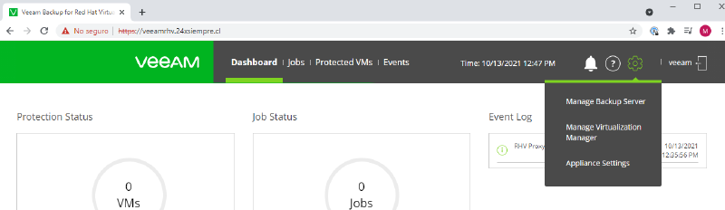 Veeam Backup for Red Hat Virtualization — screenshot 28