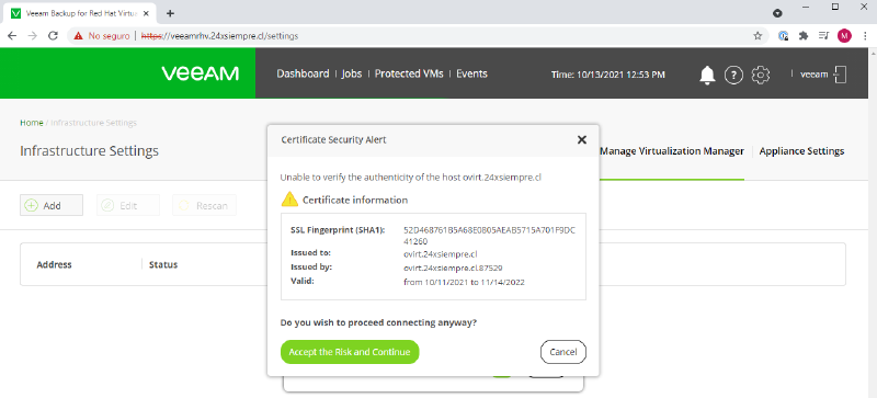 Veeam Backup for Red Hat Virtualization — screenshot 33