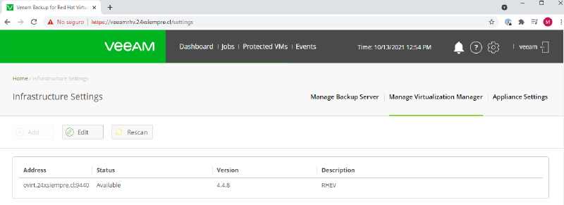 Veeam Backup for Red Hat Virtualization — screenshot 34