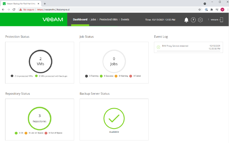 Veeam Backup for Red Hat Virtualization — screenshot 35