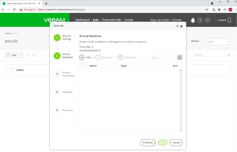 Veeam Backup for Red Hat Virtualization — screenshot 38
