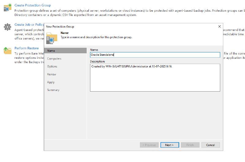 Veeam Explorer Oracle RMAN