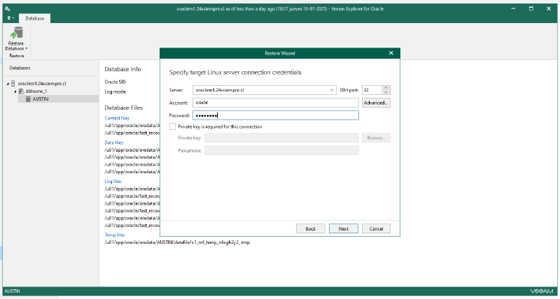 Veeam Explorer Oracle RMAN — screenshot 16