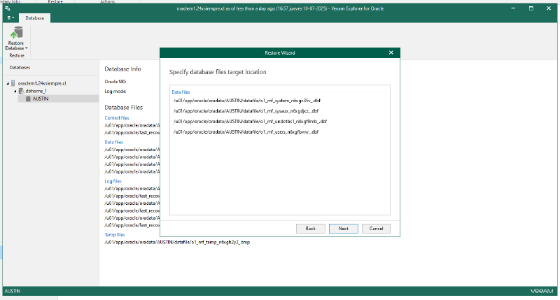 Veeam Explorer Oracle RMAN — screenshot 19