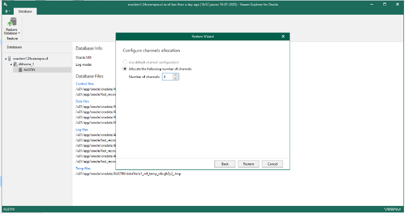 Veeam Explorer Oracle RMAN — screenshot 20