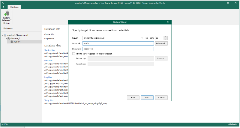 Veeam Explorer Oracle RMAN — screenshot 42