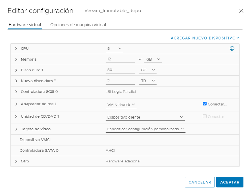 Veeam Hardened (Immutable) Repository — screenshot 2