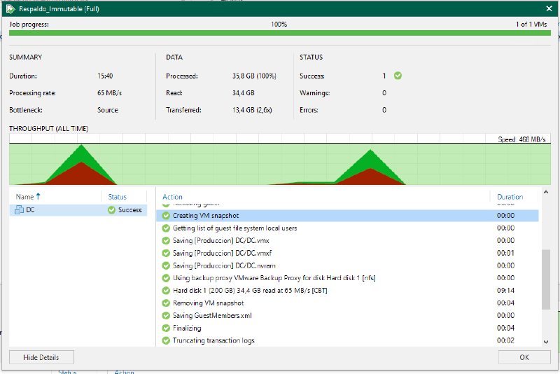 Veeam Hardened (Immutable) Repository — screenshot 32
