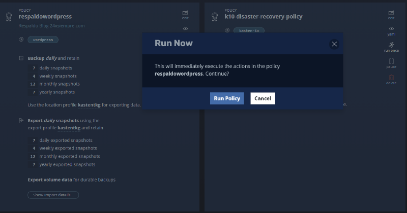 Veeam + Kasten — screenshot 46