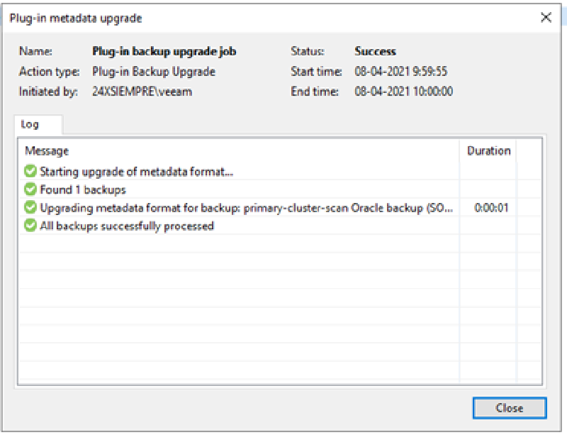 Buenas Prácticas Veeam Plugin Oracle RMAN — captura 8