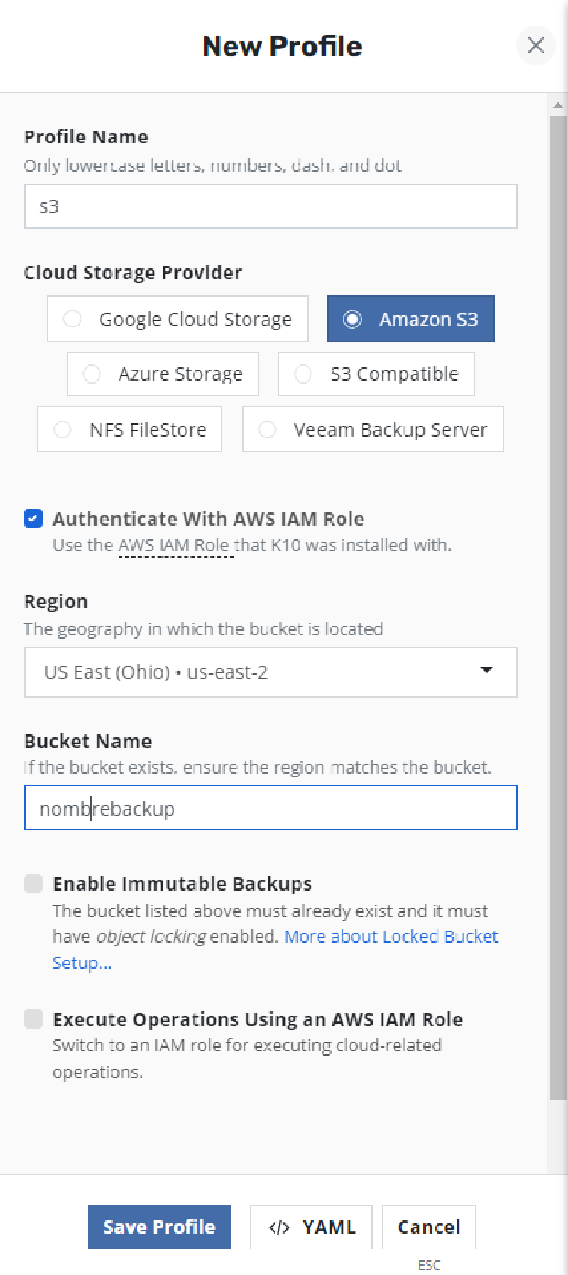 Como Instalar Kasten K10 en AWS EKS — captura 18
