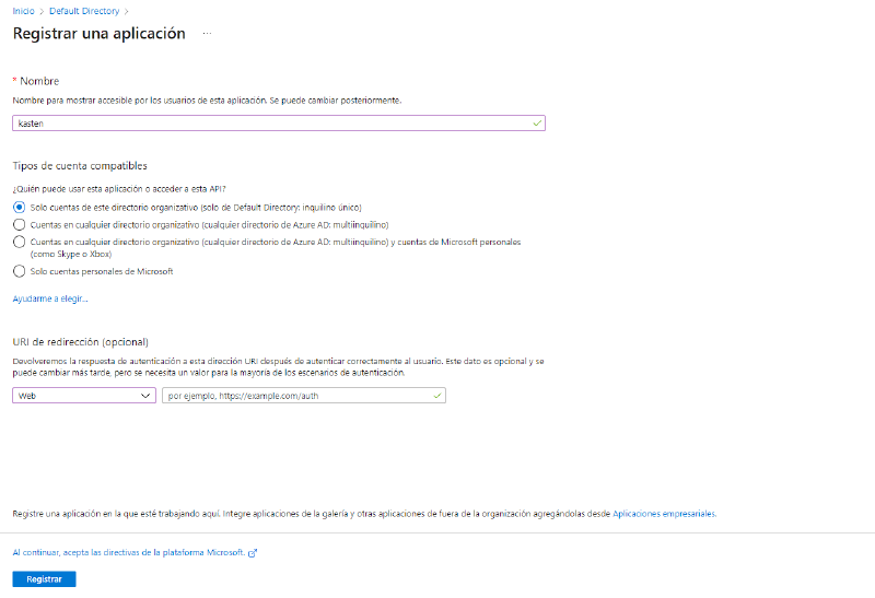 Como Instalar Kasten K10 en Azure AKS — captura 1