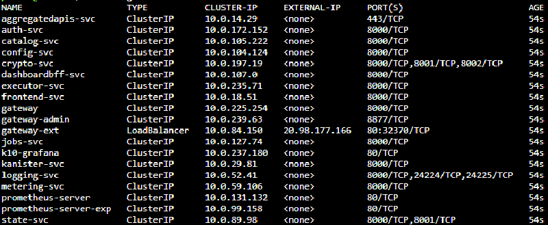 Como Instalar Kasten K10 en Azure AKS — captura 5