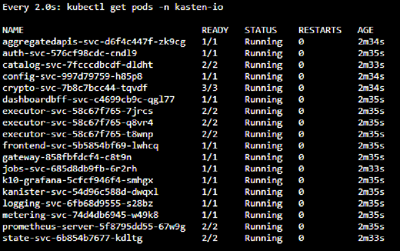 Como Instalar Kasten K10 en Azure AKS — captura 4