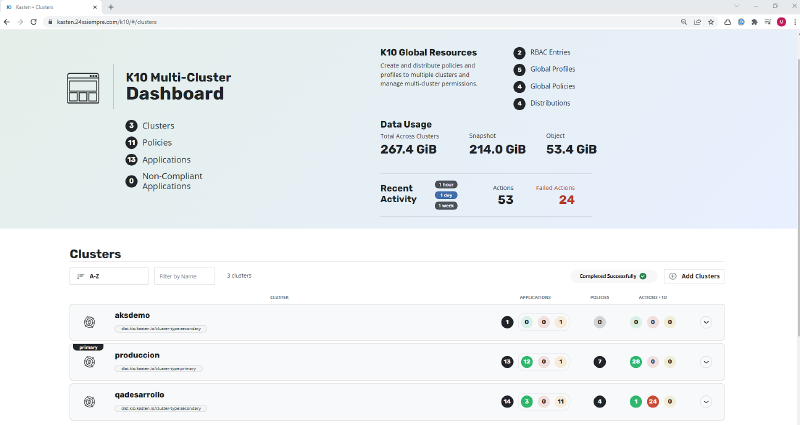 Como Instalar Kasten K10 en Azure AKS — captura 9